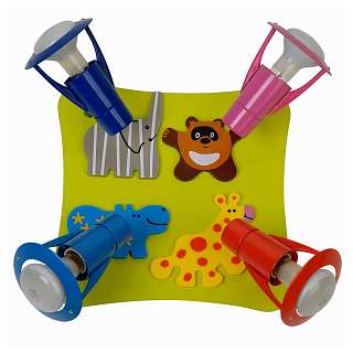 Споты с тремя и более плафонами зеленого цвета