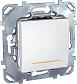 Выключатель одноклавишный 2P с подсветкой Schneider Electric Unica 16A 250V MGU5.262.18SZD - фото №1