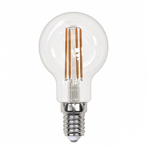 Лампа светодиодная филаментная Uniel E14 13W 4000K прозрачная LED-G45-13W/4000K/E14/CL PLS02WH UL-00005906