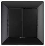 Выключатель двухклавишный ЭРА Intro Solo 10A 250V антрацит 4-104-05 Б0043288