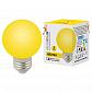 Лампа светодиодная Volpe E27 3W желтая LED-G60-3W/Yellow/E27/FR/С UL-00006961 - фото №1