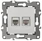 Розетка комбинированная RJ45+RJ11 ЭРА 12 12-3109-01 Б0018248 - фото №1