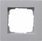 Рамка 1-постовая Gira E2 монтаж заподлицо алюминий 0211255 - фото №1