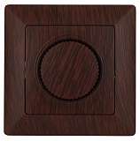 Диммер поворотный ЭРА Intro Solo 600W венге 4-401-10 Б0043401