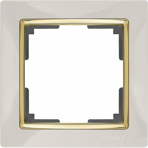 Рамка Werkel Snabb на 1 пост слоновая кость/золото WL03-Frame-01-ivory/GD 4690389083860