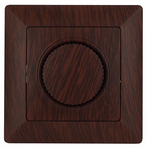 Диммер поворотный ЭРА Intro Solo 600W венге 4-401-10 Б0043401