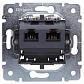 Розетка компьютерная 2хRJ45 Legrand Galea Life 5 кат UTP 775766 - фото №1