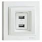 Розетка 2-а USB-зарядка Mono Electric Despina 250V крем 102-170005-178 - фото №1