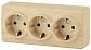Розетка ЭРА Эксперт 3х2P E Schuko 16A 250V 11-2208-11 Б0020702 - фото №1