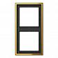 Рамка 2-постовая Jung LS 990 блеск золота GO2982 - фото №1
