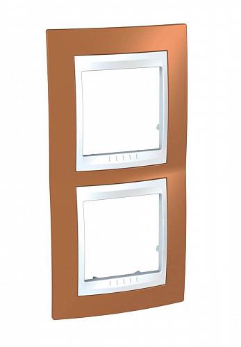 Рамка 2-постовая вертикальная Schneider Electric Unica Хамелеон MGU6.004V.869