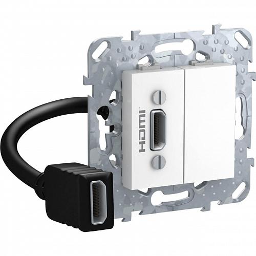 Розетка компьютерная HDMI с переходником Schneider Electric Unica MGU5.430.18ZD