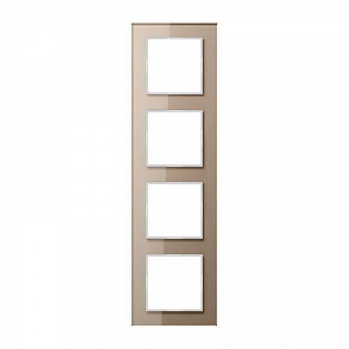 Рамка 4-постовая Jung A creation стекло шампань AC584GLCH