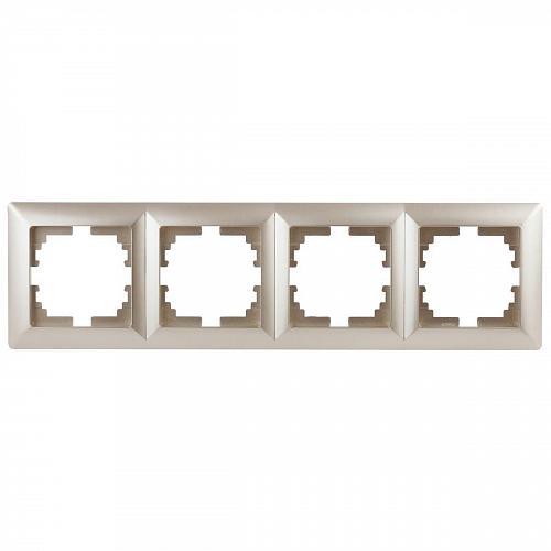 Рамка 4-постовая ЭРА Intro Solo шампань 4-504-04 Б0043427