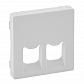 Лицевая панель Legrand Valena Life розетки телефонной RJ-11/Ethernet RJ-45 белая 755420 - фото №1