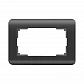 Рамка для двойной розетки Werkel Stream графит WL12-Frame-01-DBL 4690389147050 - фото №1