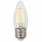 Лампа светодиодная филаментная ЭРА E27 11W 2700K прозрачная F-LED B35-11w-827-E27 Б0046986 - фото №1