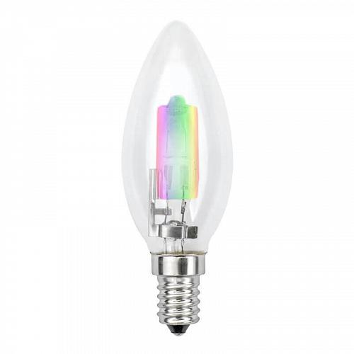 Лампа галогенная (01089) Uniel E14 42W радужная HCL-42/RB/E14 candle