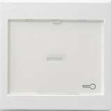 Лицевая панель Gira System 55 выключателя с полем для надписи чисто-белый шелковисто-матовый 067627