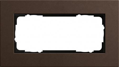 Рамка 2-модульная Gira Esprit Lenoleum-Multiplex коричневый 1002223