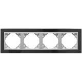 Рамка 4-постовая Efapel Logus 90 Petra натуральный гранит/алюминий 90940 TGA