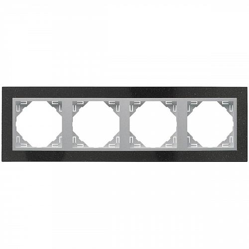 Рамка 4-постовая Efapel Logus 90 Petra натуральный гранит/алюминий 90940 TGA