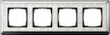 Рамка 4-постовая Gira ClassiX Art хром/кремовый 0214683
