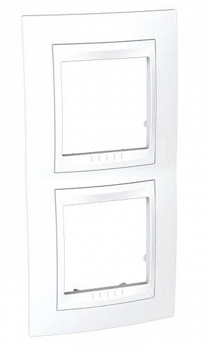 Рамка 2-постовая вертикальная Schneider Electric Unica Хамелеон MGU6.004V.18