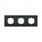 Рамка 3-постовая Mono Electric Style Granit чёрный гранит 107-610000-162 - фото №1