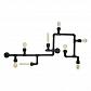 Потолочная люстра Ideal Lux Plumber PL8 Nero 136714 - фото №1