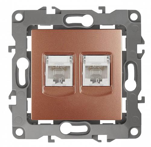 Розетка информационная 2XRJ45 ЭРА 12 12-3108-14 Б0019356