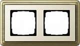 Рамка 2-постовая Gira ClassiX бронза/кремовый 0212623