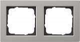 Рамка 2-постовая Gira E2 нержавеющая сталь 021233