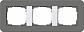 Рамка 3-постовая Gira E3 темно-серый/белый глянцевый 0213413 - фото №1