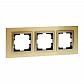 Рамка 3-постовая Mono Electric Style Aluminium титан-шампань 107-830000-162 - фото №1