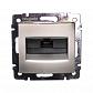 Розетка компьютерная RJ45 Legrand Valena ISDN алюминий 770141 - фото №1