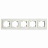 Рамка 5-постовая Mono Electric Despina слоновая кость 102-010000-164