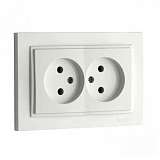 Розетка 2К двойная Mono Electric Despina 16A 250V винтовое подключение слоновая кость 102-010005-121