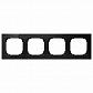 Рамка 4-постовая ABB Sky стекло чёрное 2CLA857400A3101 - фото №1