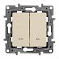 Переключатель двухклавишный Legrand Etika с подсветкой 10A 250V слоновая кость 672316 - фото №3