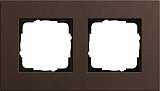 Рамка 2-постовая Gira Esprit Lenoleum-Multiplex коричневый 0212223