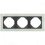 Рамка 3-постовая Efapel Logus 90 Crystal стекло/серый 90930 TCS