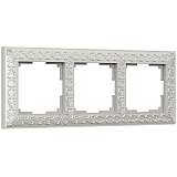 Рамка Werkel Antik на 3 поста жемчужный WL07-Frame-03 4690389063510