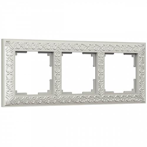 Рамка Werkel Antik на 3 поста жемчужный WL07-Frame-03 4690389063510