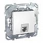 Розетка телефонная RJ11 Schneider Electric Unica MGU5.492.18ZD - фото №1
