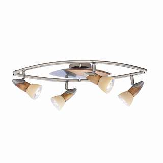 Споты с тремя и более плафонами оранжевого цвета