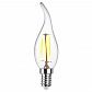 Лампа светодиодная филаментная REV FC37 E14 5W теплый свет свеча на ветру 32494 2 - фото №2