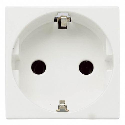 Розетка ABB Zenit с/з 16A 250V со шторками винтовой зажим альпийский белый 2CLA228800N1101