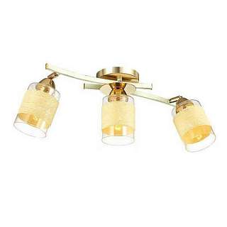 Споты с тремя и более плафонами бежевого цвета