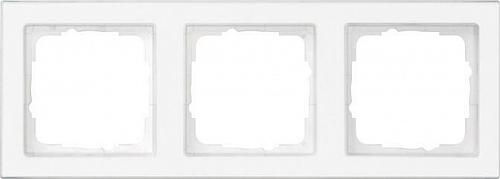Рамка 3-постовая Gira E2 полностью надписываемая чисто-белый глянцевый 071322